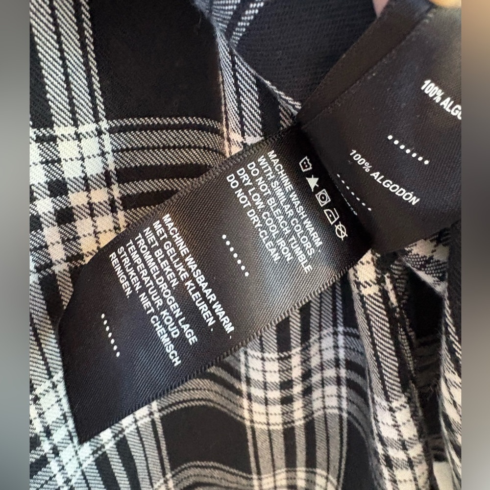 Harley-Davidson Women's Black and White Plaid Shirt - Picture 6 of 7